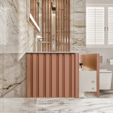 Dolce Vita 48 in. Blush Wall Mount Single Sink Bath Vanity with Solid Surface Top and Integrated Sink