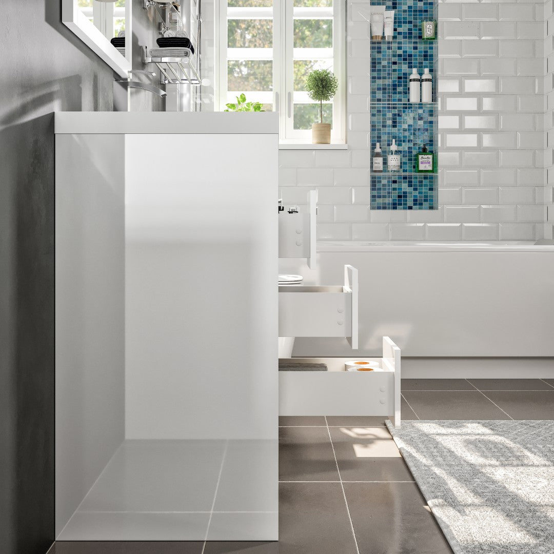 Lugano 36 in. White Single Sink Bath Vanity with Acrylic Top and Integrated Sink