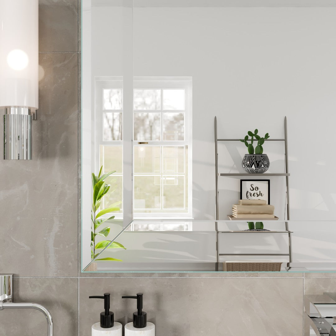 Eviva Mona 31" x 24" Rectangular Frameless Mirror