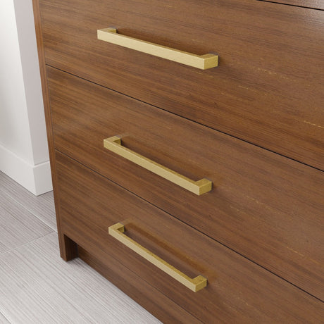 Curio 36 in. Walnut Single Sink Bath Vanity with Carrara Quartz Top and Undermount Porcelain Sink
