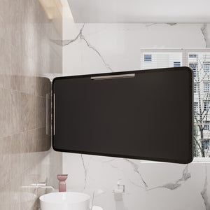 Eviva Harmony 60" x 28" Rectangular Black Metal Framed Mirror