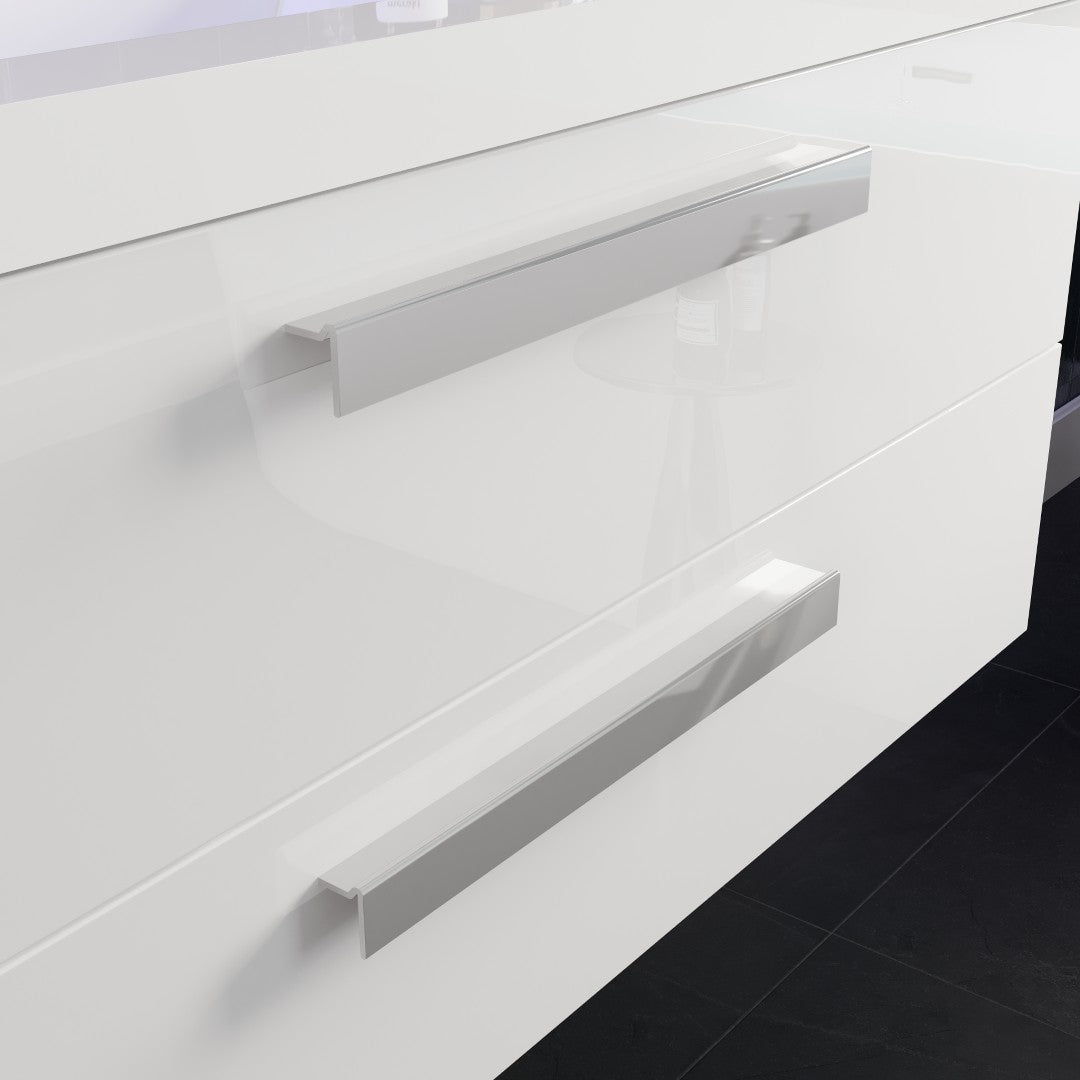 Surf 36 in. White Wall Mount Single Sink Bath Vanity with Acrylic Top and Integrated Sink