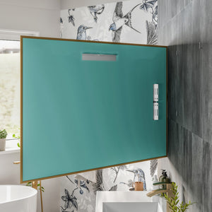 Eviva Gold 48" x 30" Rectangular Gold Metal Framed Mirror