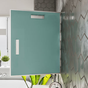 Eviva Sax 24" x 30" Rectangular Chrome Metal Framed Mirror