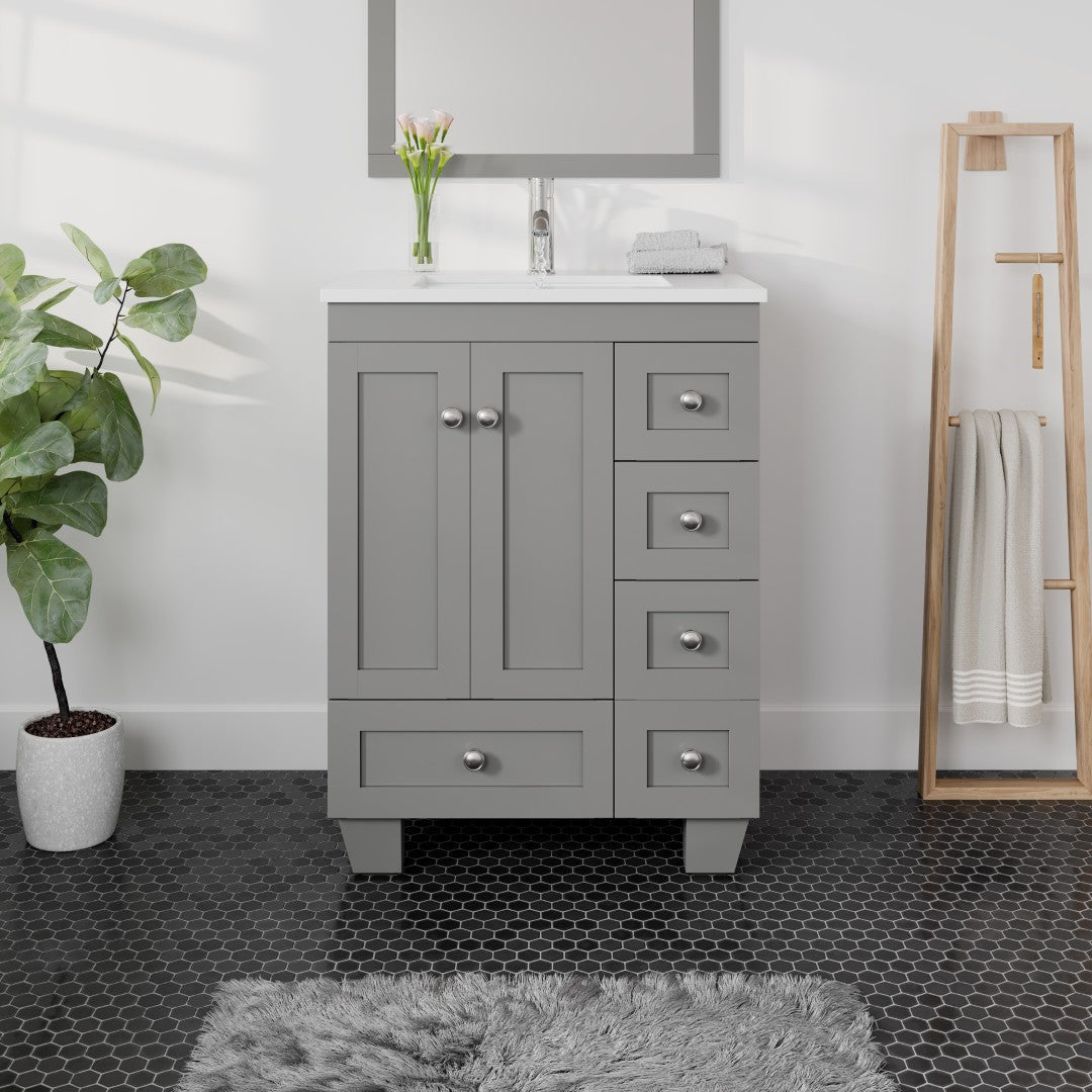 Eviva Acclaim C. 24 inch Grey Bathroom Vanity