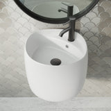 Ivy Wall-Mount Sink in Matte White