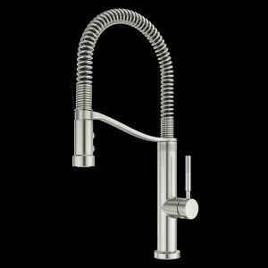 Bruton Culinary 1-Handle Pull-Down Kitchen Faucet in Stainless Steel