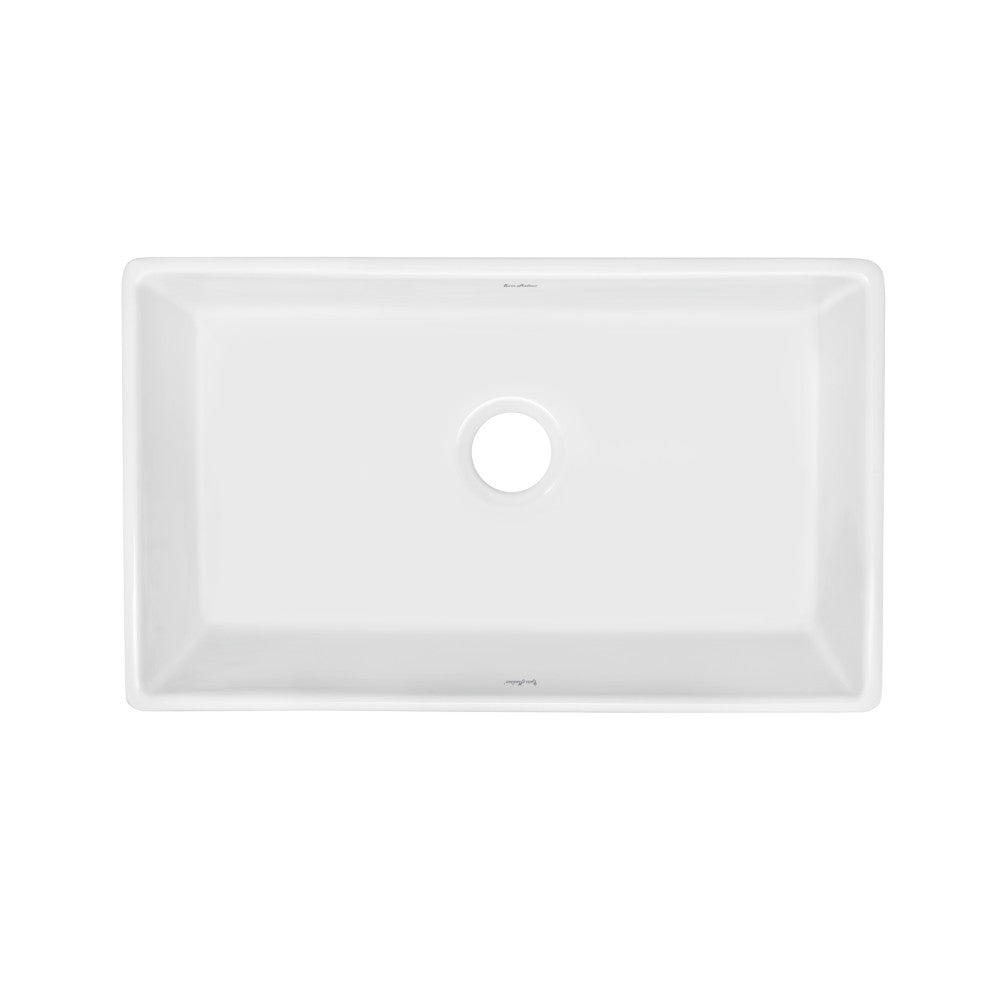 Lyon 30 x 18 Fireclay, Single Basin, Farmhouse Kitchen Sink in White