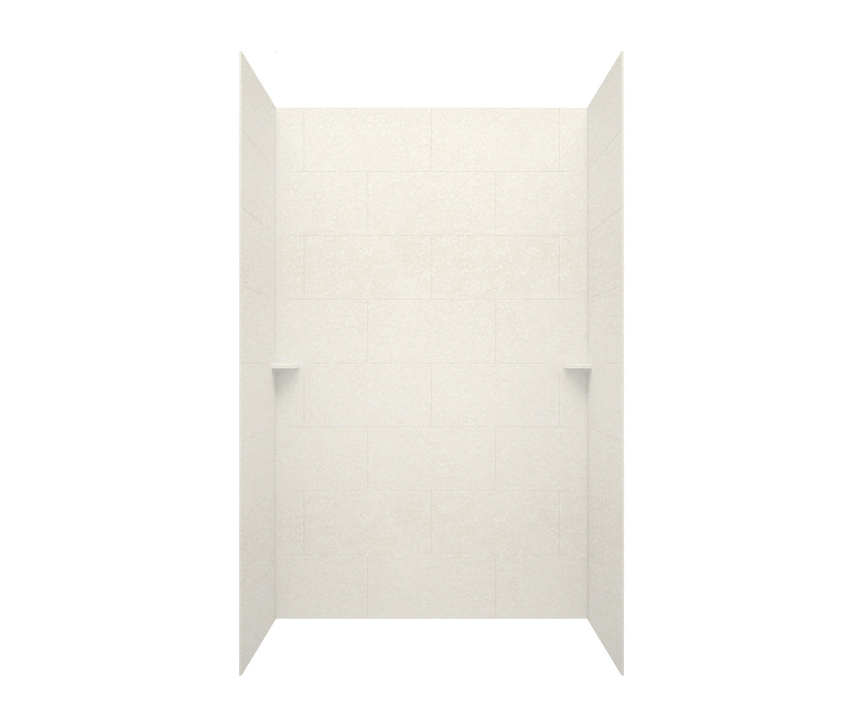 Swanstone TSMK84-3662 36 x 62 x 84 Swanstone Traditional Subway Tile Glue up Shower Wall Kit in Tahiti White TSMK843662.011