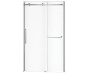 MAAX 138954-900-084-000 Halo Pro 44 ½-47 x 78 ¾ in. 8 mm Sliding Shower Door with Towel Bar for Alcove Installation with Clear glass in Chrome
