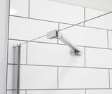 MAAX 139579-900-084-000 Reveal Sleek 71 51 ½-54 ½ x 71 ½ in. 8mm Pivot Shower Door for Alcove Installation with Clear glass in Chrome