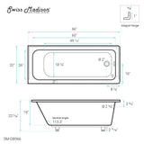 Voltaire 66" X 32" Right-Hand Drain Alcove Bathtub