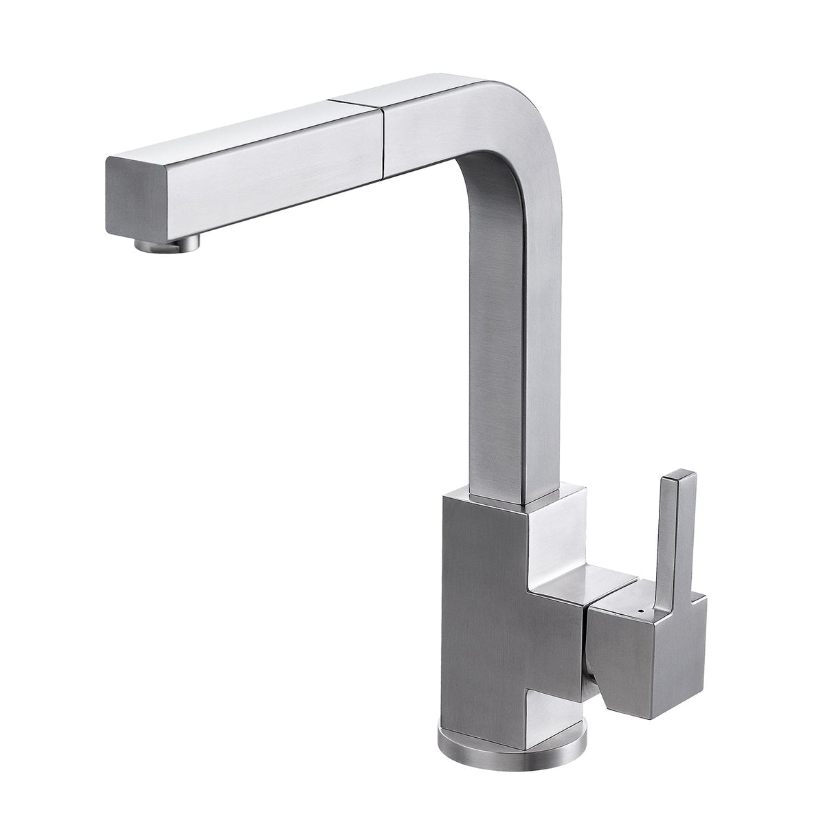 DAX Stainless Steel Single Handle Pull Down Kitchen Faucet, Nickel DAX-12072-BN