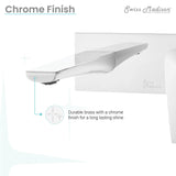 Voltaire Single-Handle, Wall-Mount, Bathroom Faucet in Chrome