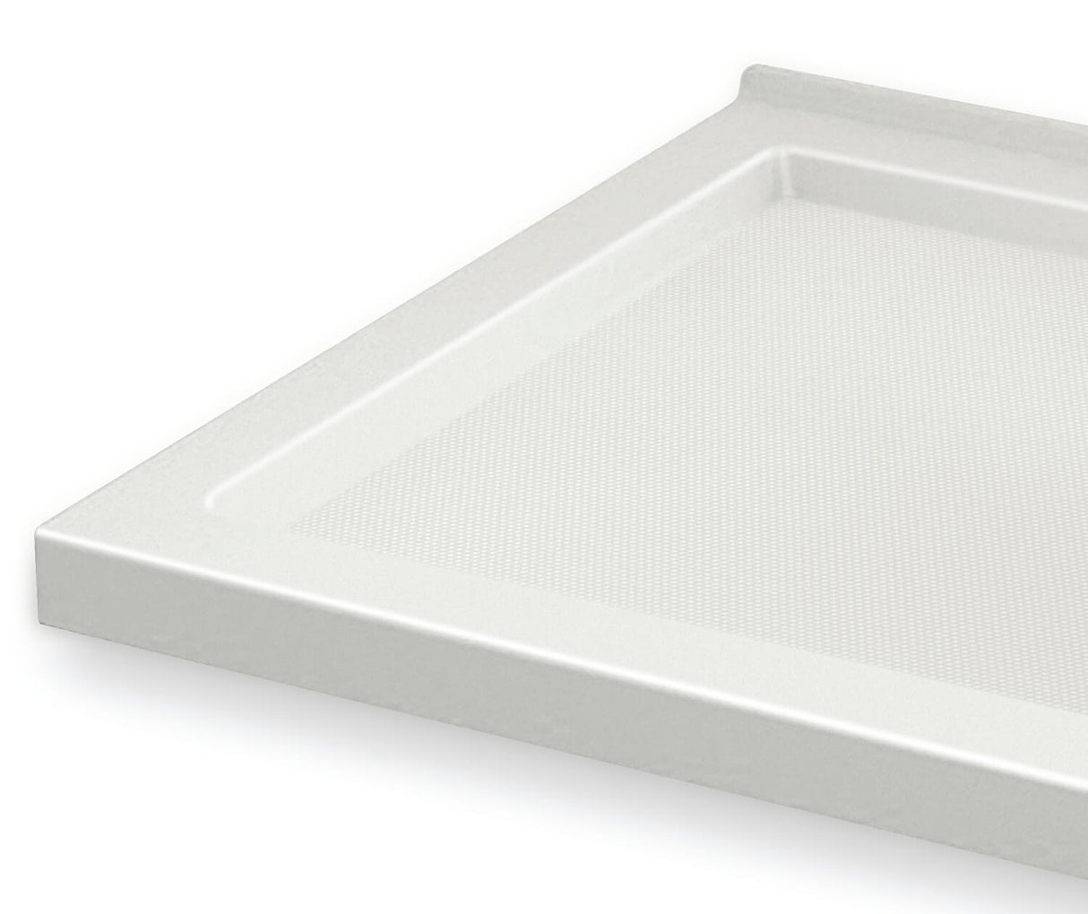 MAAX 410005-543-001-002 B3Round 6032 Acrylic Corner Right Shower Base in White with Anti-slip Bottom with Right-Hand Drain