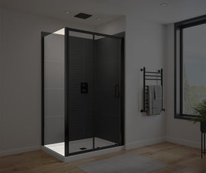 MAAX 135239-900-340-000 Connect Pro Return Panel for 32 in. Base with Clear glass in Matte Black