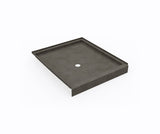 Swanstone SS-4236 42 x 36 Swanstone Alcove Shower Pan with Center Drain Charcoal Gray SF04236MD.209