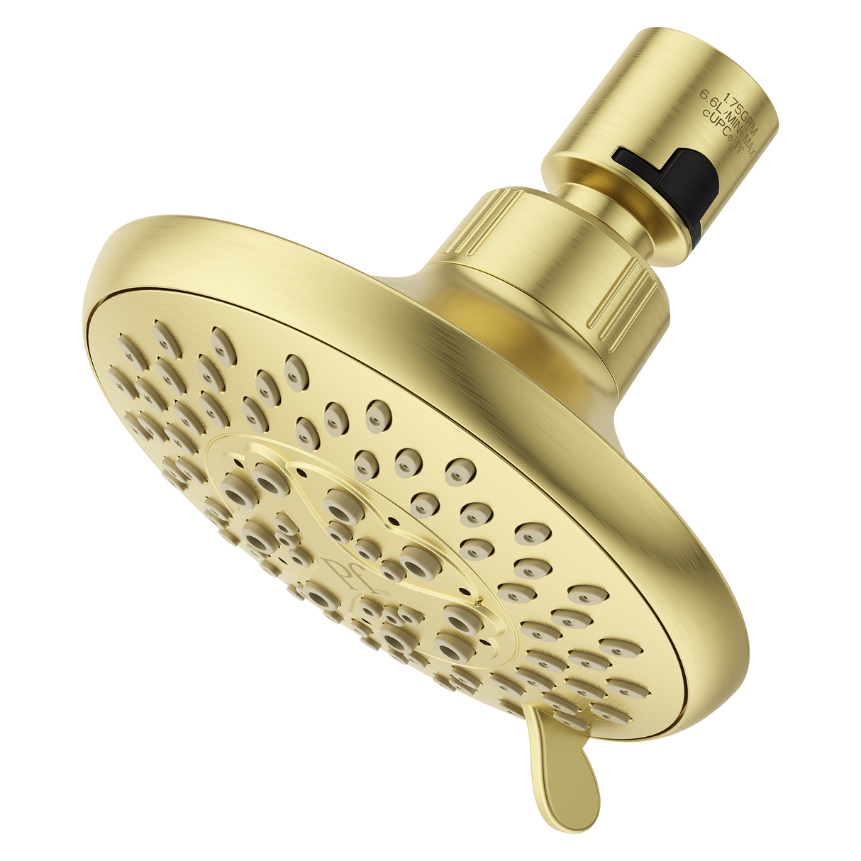 Pfirst Modern 5 Function Quick Connect Showerhead in Brushed Gold- Job Pack (12)