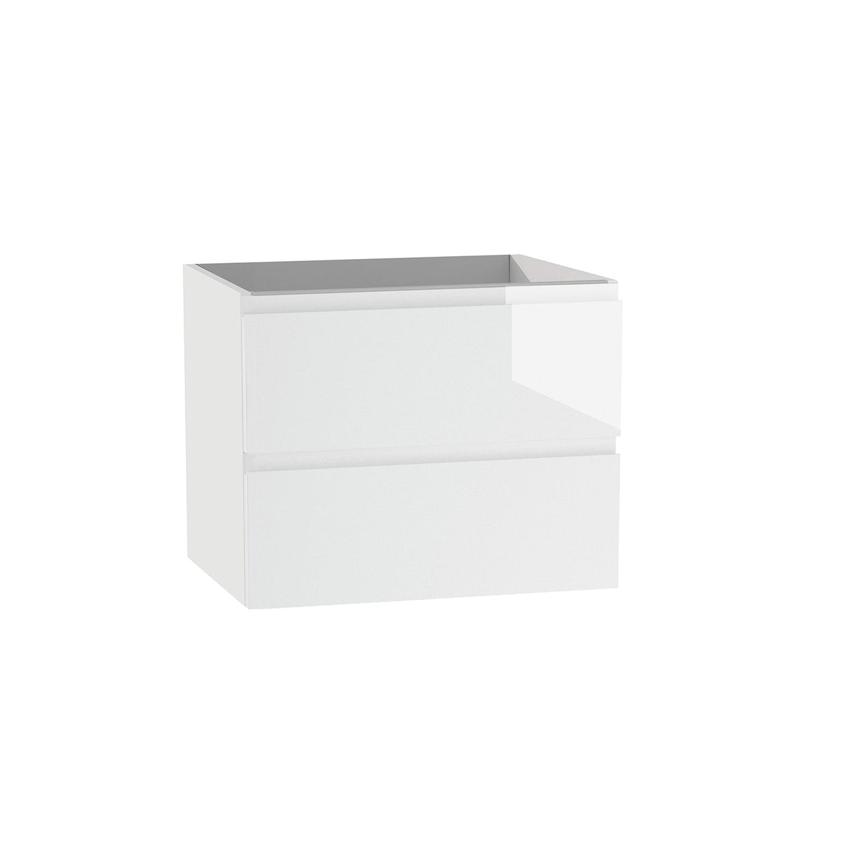 DAX Pasadena Engineered Wood and Porcelain Onix Basin with Single Vanity Cabinet, 24", Glossy White DAX-PAS012411-ONX