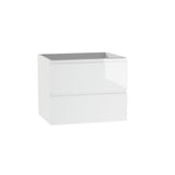 DAX Pasadena Engineered Wood and Porcelain Onix Basin with Single Vanity Cabinet, 24", Glossy White DAX-PAS012411-ONX