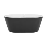 Claire 60" Freestanding Bathtub Matte Black and Matte White