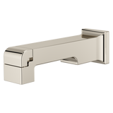Modern Square Tub Spout with Diverter in Polished Nickel