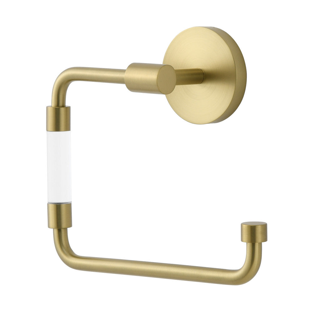 Verre Acrylic Toilet Paper Holder in Brushed Gold