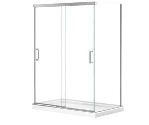 MAAX 136561-900-084-000 Incognito 76 Return Panel for 36 in. Base with Clear glass in Chrome