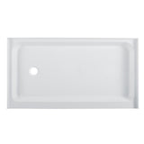 Voltaire 60 x 36 Acrylic White, Single-Threshold, Left-Hand Drain, Shower Base