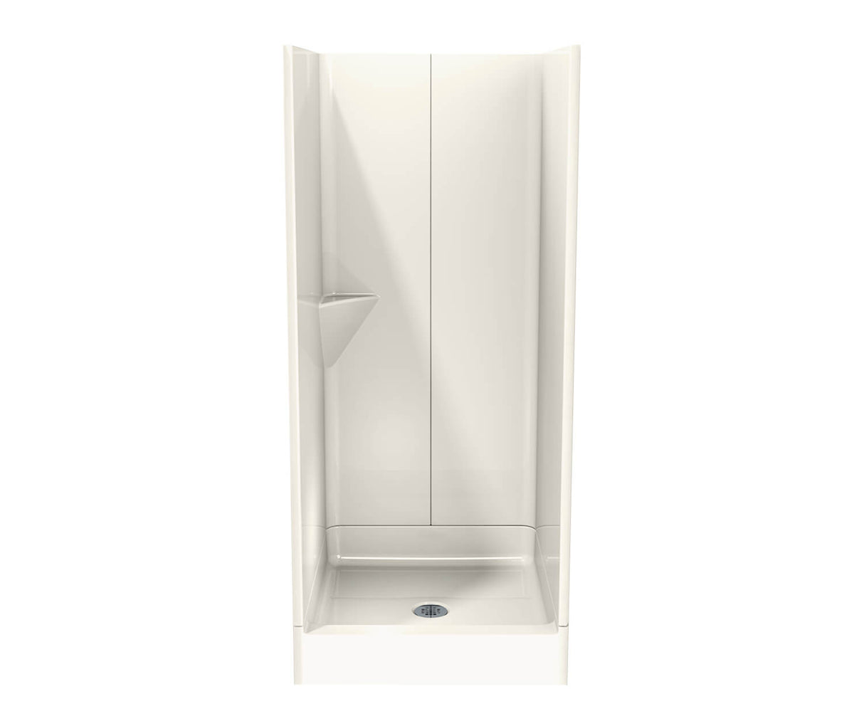 MAAX 103006-000-007-000 32SKD 32 x 34 AcrylX Alcove Center Drain Three-Piece Shower in Biscuit