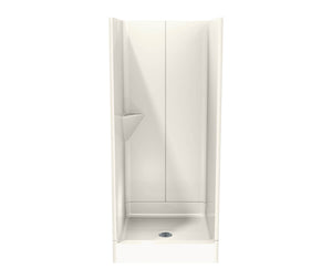 MAAX 103006-000-007-000 32SKD 32 x 34 AcrylX Alcove Center Drain Three-Piece Shower in Biscuit