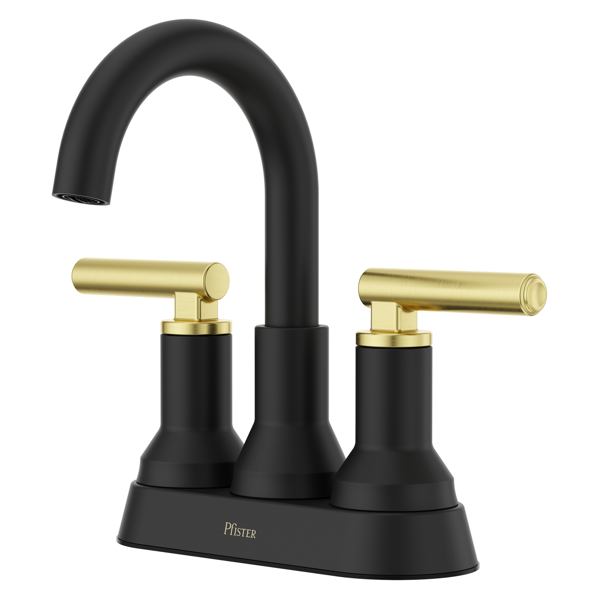 Capistrano 4" Centerset Lavatory Facuet in Matte Black and Brushed Gold