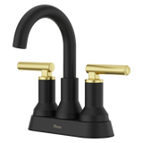 Capistrano 4" Centerset Lavatory Facuet in Matte Black and Brushed Gold