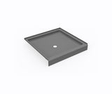 Swanstone SS-3636 36 x 36 Swanstone Alcove Shower Pan with Center Drain Ash Gray SF03636MD.203