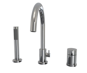 MAAX 10045541-084 Keros Deckmounted Tub Faucet with Handshower in Chrome