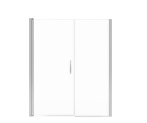 MAAX 138275-900-084-101 Manhattan 53-55 x 68 in. 6 mm Pivot Shower Door for Alcove Installation with Clear glass & Square Handle in Chrome
