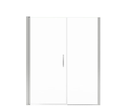 MAAX 138275-900-084-101 Manhattan 53-55 x 68 in. 6 mm Pivot Shower Door for Alcove Installation with Clear glass & Square Handle in Chrome