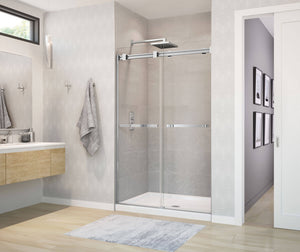 MAAX 136271-900-084-000 Duel 44-47 x 70 ½-74 in. 8 mm Bypass Shower Door for Alcove Installation with Clear glass in Chrome