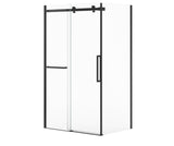 MAAX 134956-900-340-000 Halo Pro 48 x 36 x 78 3/4 in. 8mm Sliding Shower Door with Towel Bar for Corner Installation with Clear glass in Matte Black