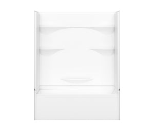 MAAX 141431-000-002-002 Olio 6030 AcrylX Alcove Right-Hand Drain Bathtub in White