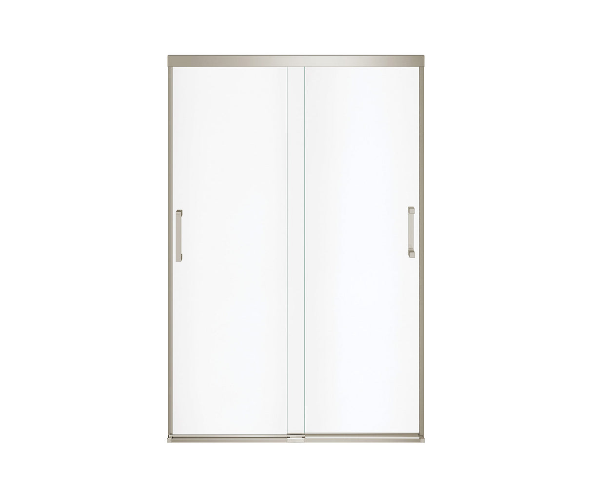 MAAX 139352-900-305-000 Incognito 70 44-47 x 70 ½ in. 8 mm Bypass Shower Door for Alcove Installation with Clear glass in Brushed Nickel