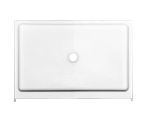 MAAX 105625-000-002-000 Finesse Base 42 x 32 AcrylX Alcove Shower Base with Center Drain in White