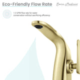 Chateau Single Hole, Single-Handle, Bathroom Faucet in Brushed Gold