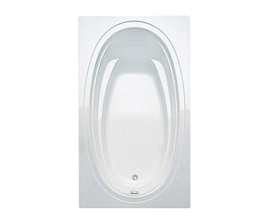 MAAX 106458-L-000-001 Panaro 7242 Acrylic Drop-in Left-Hand Drain Bathtub in White