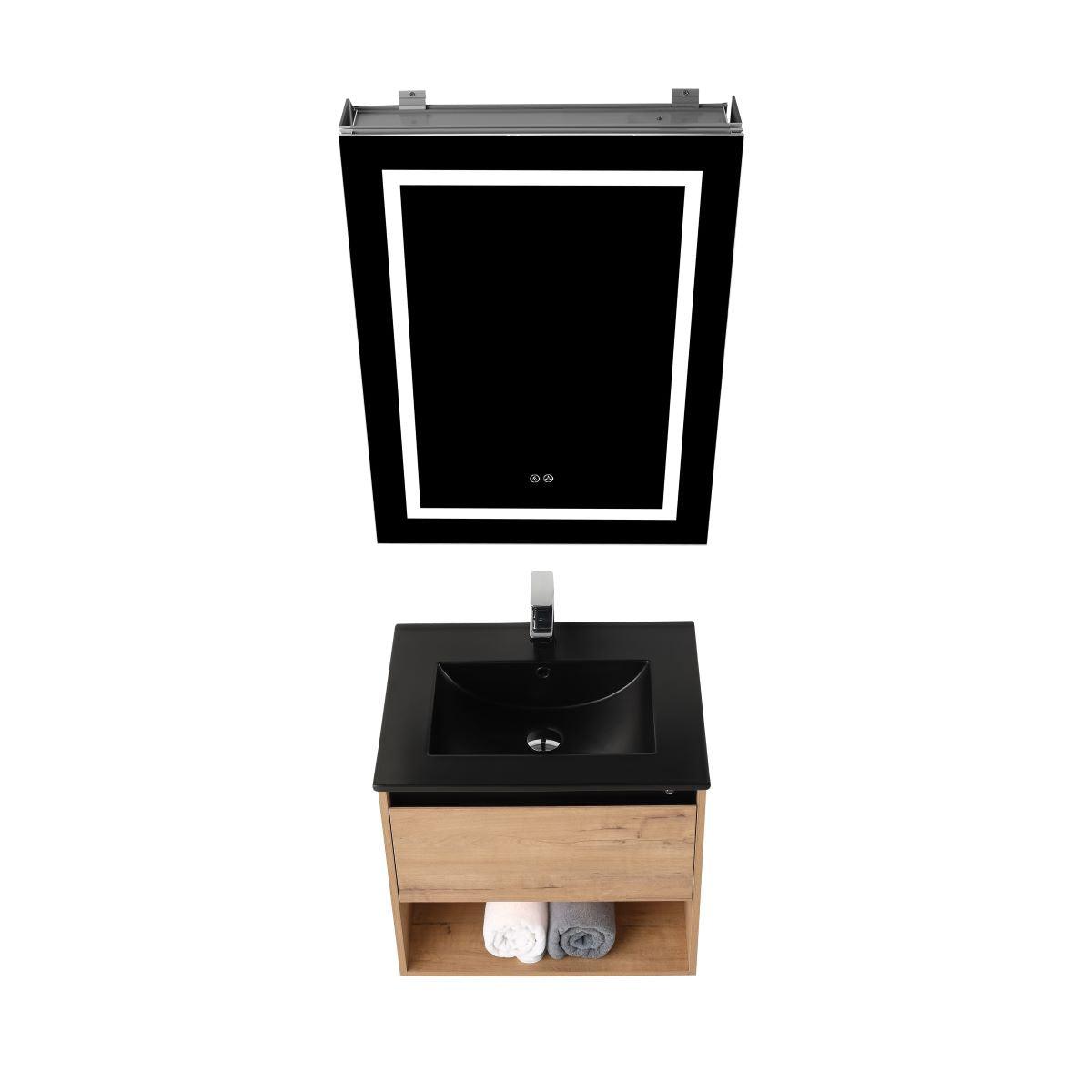 Blossom Bergen 24" Vanity with Dual LED Illumination - Adjustable Lighting and Soft-Closing Drawer