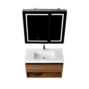 Blossom Bergen 36" Vanity with Dual LED Illumination - Adjustable Lighting and Soft-Close Drawer
