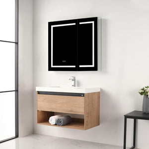 Blossom Bergen 36" Vanity with Dual LED Illumination - Adjustable Lighting and Soft-Close Drawer