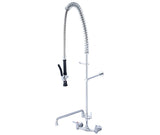 Central Brass 80047-ULE60-AD23 Two Handle Wallmount Pre-Rinse Faucet in Polished Chrome