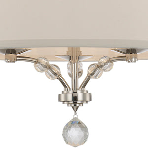 Mirage 3 Light Polished Nickel Chandelier 8005-PN