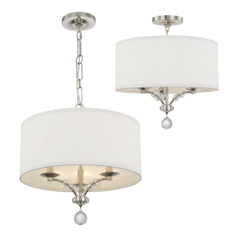 Mirage 3 Light Polished Nickel Semi Flush Mount 8005-PN_CEILING